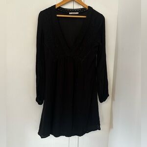 Pull&Bear Elegant Black Long Sleeve Dress